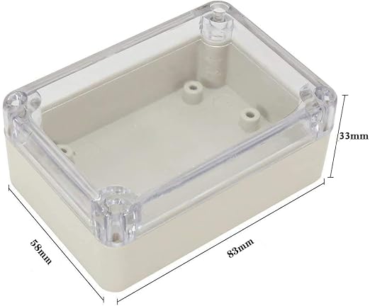 YXQ 3.27x2.28x1.3inch Clear Cover Junction Box IP65 Waterproof Dustproof ABS - Image 3