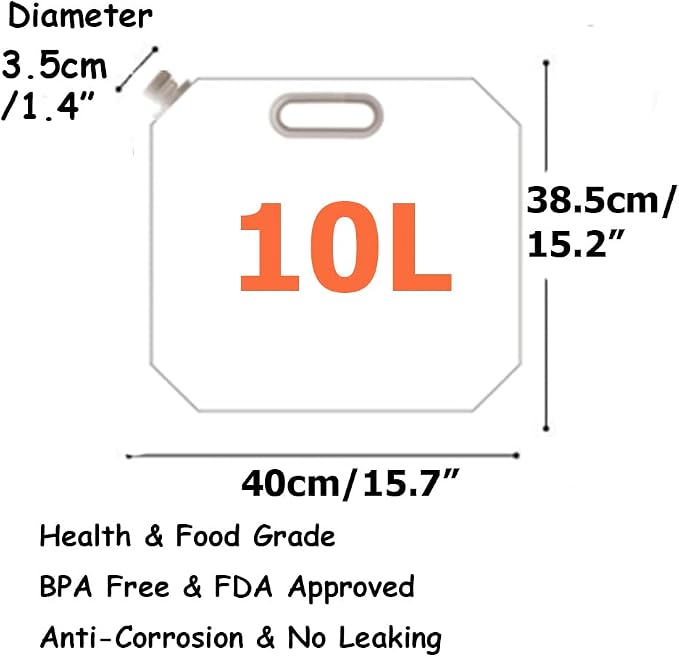 SUPANT Collapsible Emergency Water Jug Container Bag, BPA Free Plastic Water - Image 6