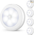 Mlambert 4 Pack Motion Sensor LED Night Light, Cordless Battery-Powered by Mlambert
