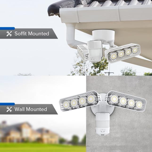 SANSI 36W LED Motion Sensor Outdoor Lights, Hardwired Security Light Motion - Image 4