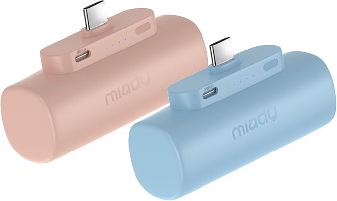 Miady 2-Pack 5000mAh Mini Portable Charger by Miady