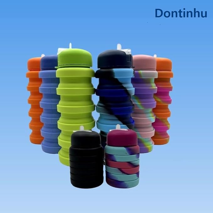 Collapsible Water Bottles 3 Pack 16oz, Travel Portable Sport Water Bottle - Image 6