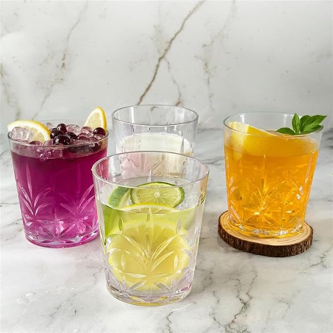 Lily's Home Unbreakable Premium Drinking Glasses Set of 4, Plastic Cups - Image 2
