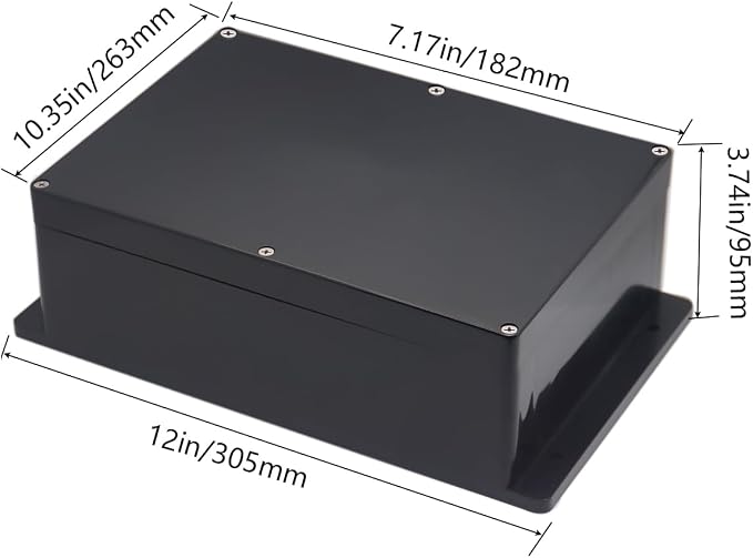 Project Box ABS Black Electrical Boxes IP65 Outdoor Waterproof Box Electronic - Image 3