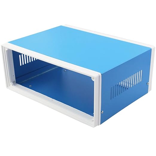 Zulkit Electronic Enclosures Blue Metal Enclosure Project Case DIY Box Junction - Image 6