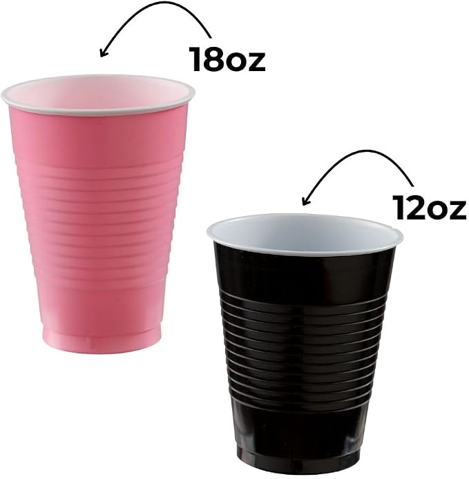 New Pink Plastic Cups - 12 oz. - Versatile Drinkware - Image 3