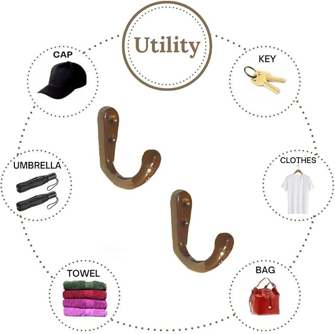 FAPBADRI Multipurpose Hooks, Used to Hang Clothes, Curtain Hold Backs, Colour - Image 4