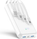 Portable Charger, 50000mAh Power Bank Built-in Cable, 22.5W PD USB C In & Out by YILANS