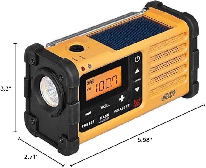 Sangean MMR-88 AM/FM/Weather+Alert Emergency Radio. Solar/Hand - Image 4