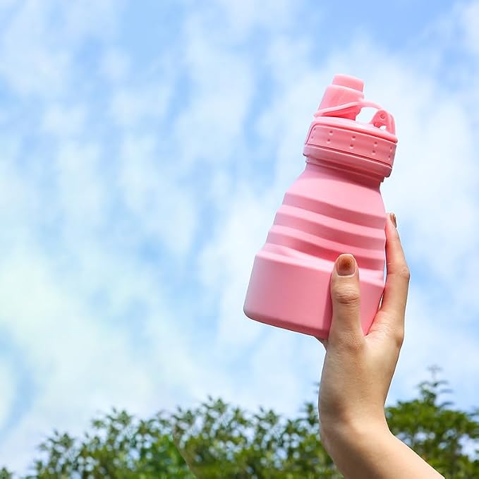 Collapsible Water Bottles 17oz, Odorless BPA-Free Silicone, Leak-Proof Foldable - Image 8