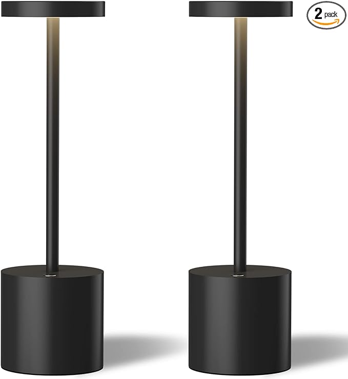 TBBGA LED Cordless Table Lamps Set of 2, Portable Rechargeable 5000mAh Outdoor by TBBGALEDCordlessTableLamps
