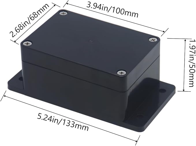 2pcs Project Box ABS Black Electrical Boxes IP65 Outdoor Waterproof Box - Image 3