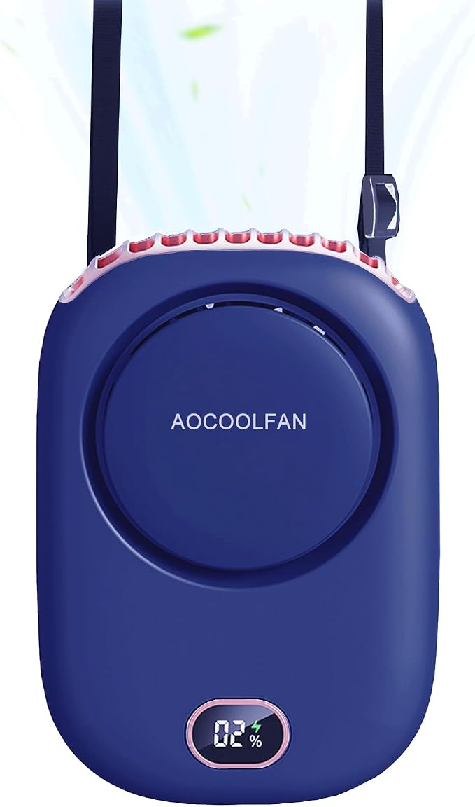 AOCOOLFAN Portable Neck Fan, Mini Small Personal Handheld Fan USB Rechargeable by AOCOOLFAN