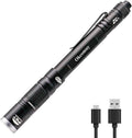 okcomuy Rechargeable LED Pen Light Flashlight, 300 Lumens IP67 Waterproof by ForPetLoversByPetLovers