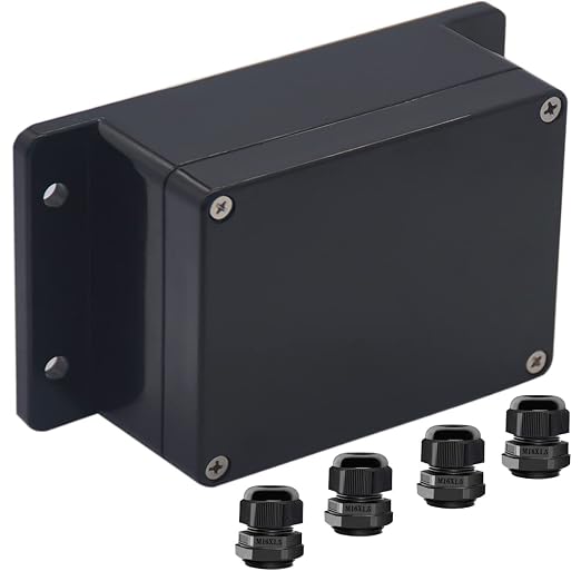 Junction Box IP65 Waterproof ABS Plastic Electrical Project Case Power Junction by Otdorpatio