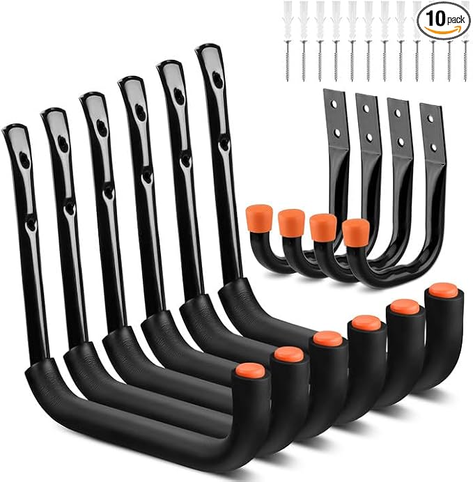 HORUSDY 10-Pack Garage Hooks, Utility Hook, Kayak and Hanging Ladders by HORUSDY