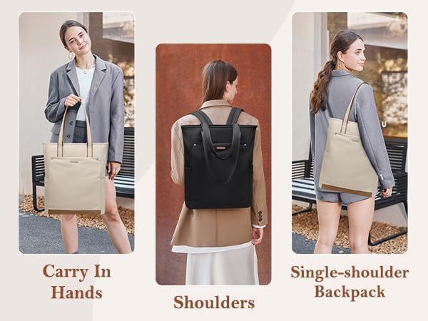 Convertible Laptop Backpack for Women Men Carry on Tote Backpack Teacher - Image 2