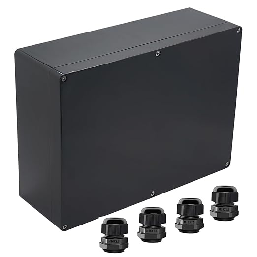Junction Box IP65 Waterproof ABS Plastic Electrical Project Case Power Junction by Otdorpatio