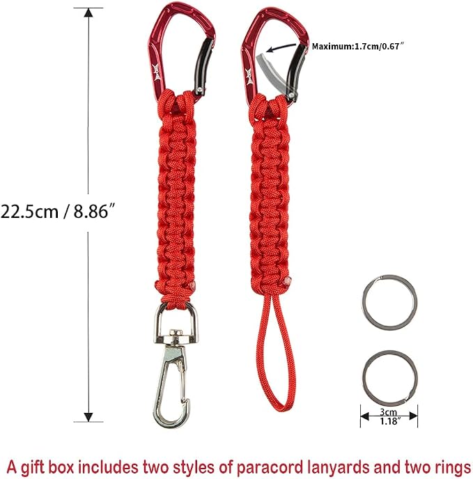HERCULES Paracord Keychain Set – 2 Pack Lanyard Rope - Image 2