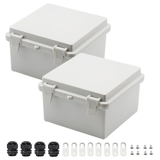 Zulkit 2pcs Junction Box ABS Plastic Dustproof Waterproof IP65 Electrical Boxes by Zulkit