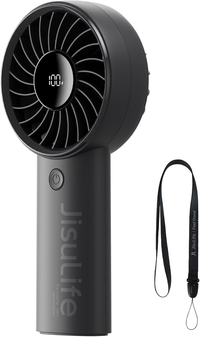 JISULIFE Handheld Portable Fan, Stronger and Longer-Lasting: 5 Speed, 5000mAh by LivechillStaycool
