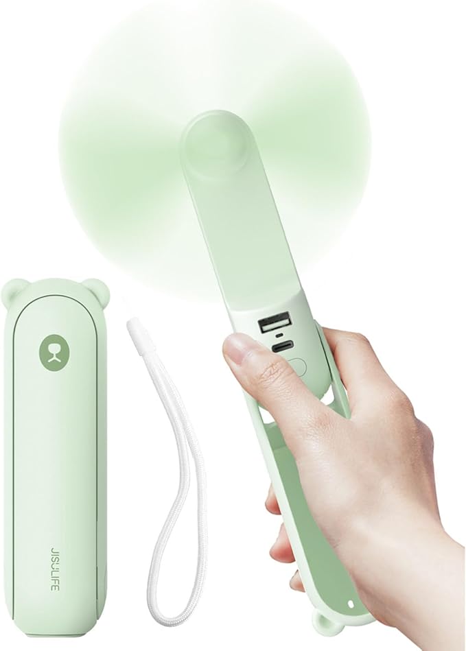 JISULIFE Handheld Fan 8 Plus: All-in-One Mini Fan by LivechillStaycool
