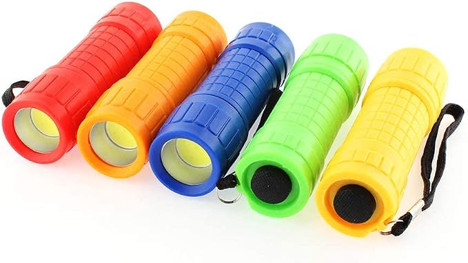 Whaply 6-Pack Small Mini Flashlight Set, 5 Colors, COB LED Handheld Flashlight - Image 7