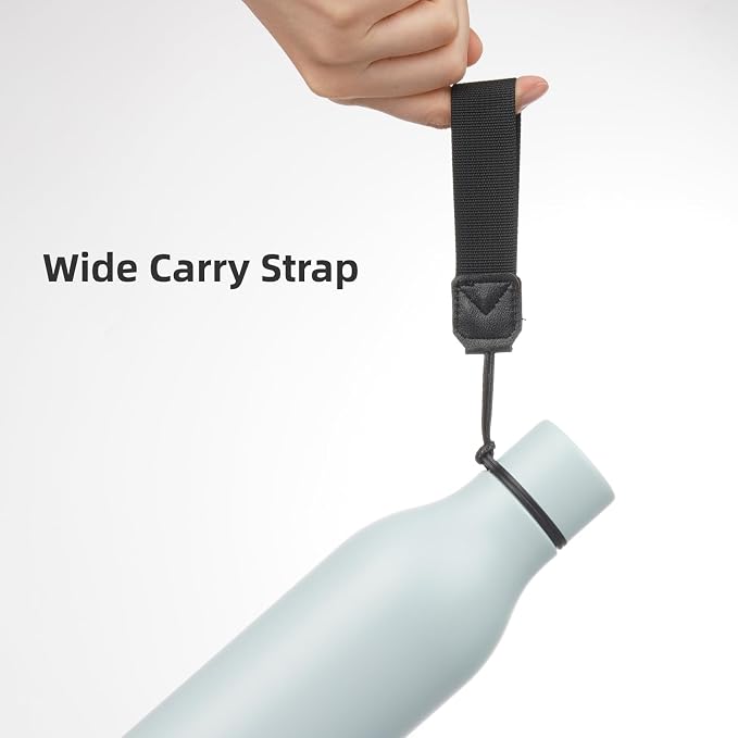 Insulated Water Bottle with Strap, 18 oz Double Wall Stainless Steel Vacuum - Image 4