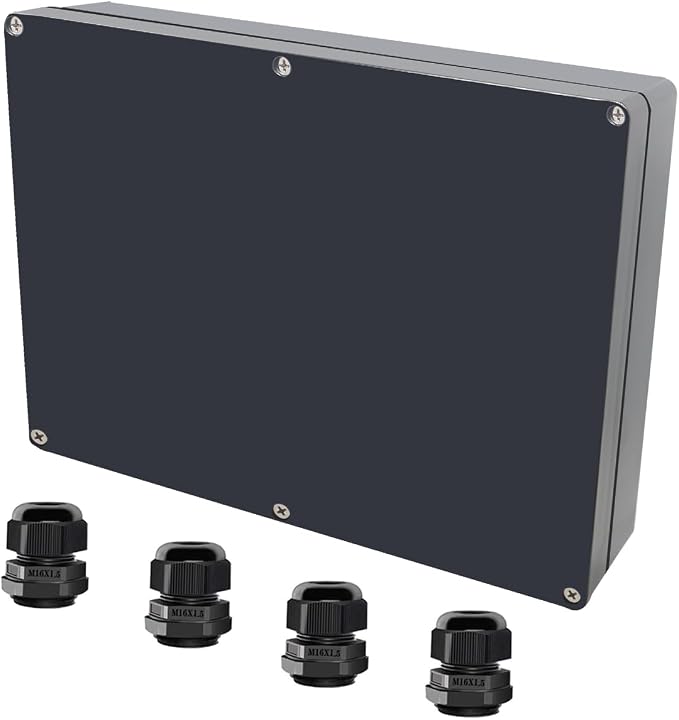 Project Box ABS Black Electrical Boxes IP65 Outdoor Waterproof Box Electronic by Raculety