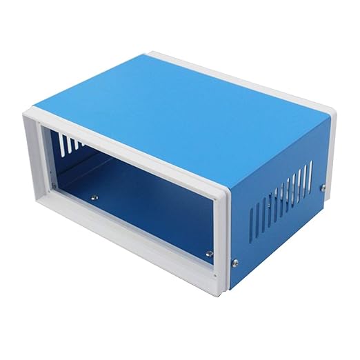 Zulkit Junction Box Blue Metal Project Box DIY Electric Enclosure Case - Image 6