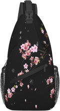 Cherry Blossom Crossbody Sling Bag by Unknown