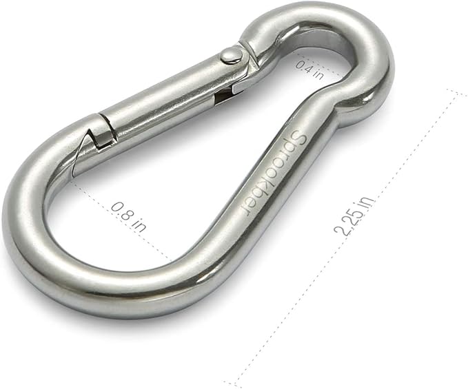 sprookber Stainless Steel Spring Snap Hook Carabiner - Image 2