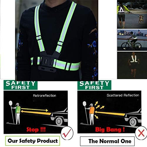POV Action Camera Cellphone Selfie Reflective Vest Chest Strap Mount Harness - Image 2