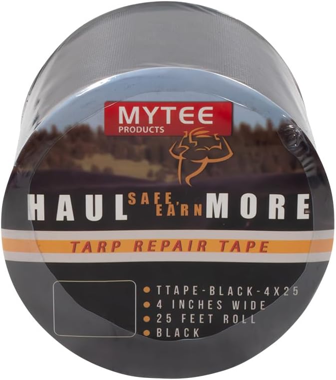 Mytee Products 8.8 oz Waterproof Black Vinyl Tarp Repair Tape 4 Inch x 25 FT - Image 6