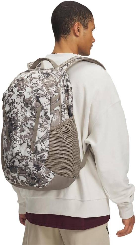 Under Armour Unisex Hustle 6.0 Backpack Taupe Dusk/Taupe Dusk/Summit White One - Image 3