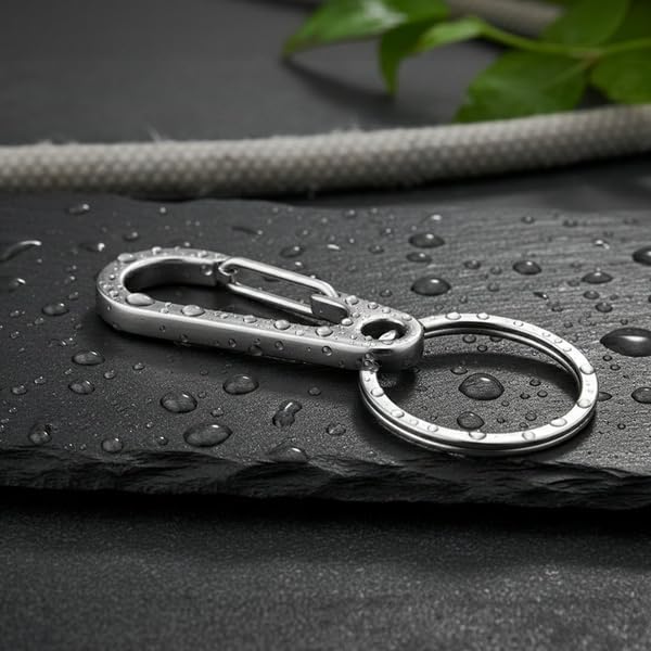 Stainless Steel Carabiner Keychain, Quick Release Heavy Duty Key Clip - Image 5