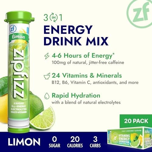 Zipfizz Daily Energy Drink Powder, 20 Pack | 3-in-1 Sustained Energy, Rapid - Image 4