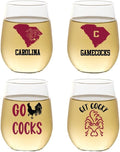 Wine-Oh! Set of 4 Shatterproof Designer 16 oz Plastic Wine Glasses MADE in the by Unknown