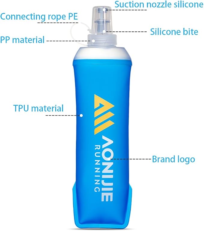 AONIJIE TPU Soft Flask Water Bottle Collapsible Running Flask - Image 2