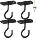 4Pack 2.5in Ceiling Hooks for Hanging Plants Black by QualityEfficiency