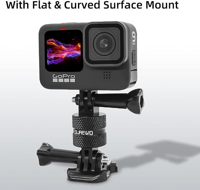 Aluminum 360 Degree Rotation Camera Mount, Metal Bracket Adapter, Aluminum - Image 4