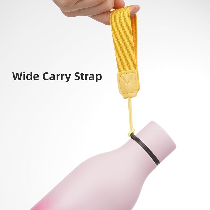 Insulated Water Bottle with Strap, 25 oz Double Wall Stainless Steel Vacuum - Image 4