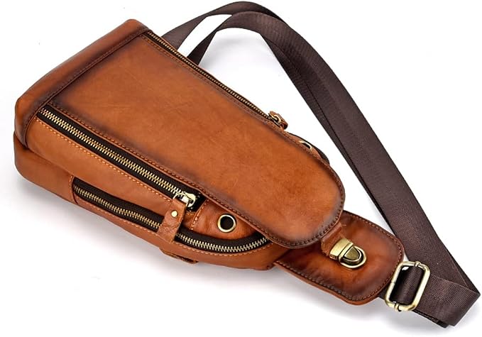 Leather Sling Bag Crossbody Backpack - Image 4