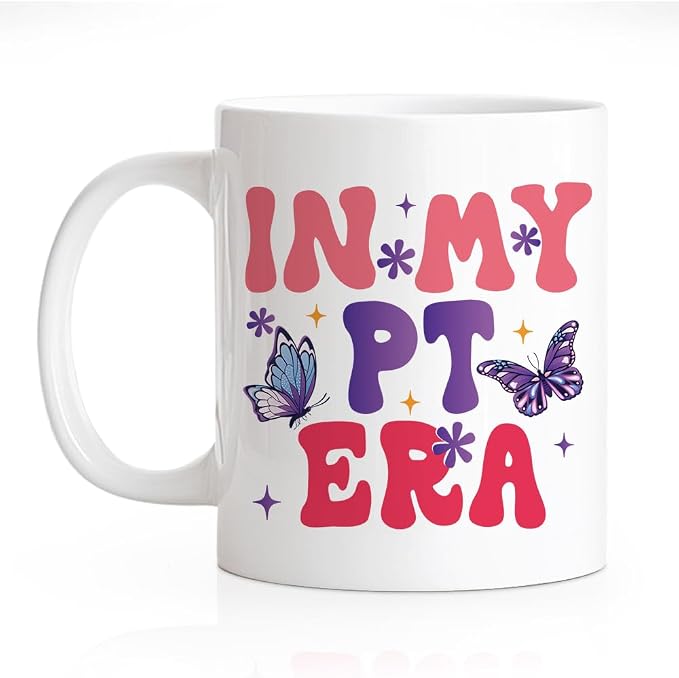 RZHV In My PT Era 11 Oz Novelty Mug, Cute Butterfly Office Ceramic Mug Gifts by RZHV