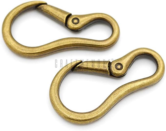 CRAFTMEMORE 2pcs 2 Inches Carabiner Spring Snap Hook Paracord Camping Keychain - Image 3