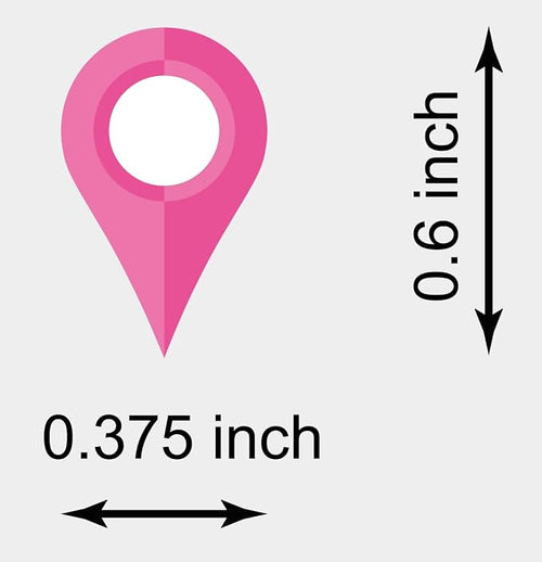 0.375x0.6 inch 100 PCS Map Location Position Stickers - Image 2