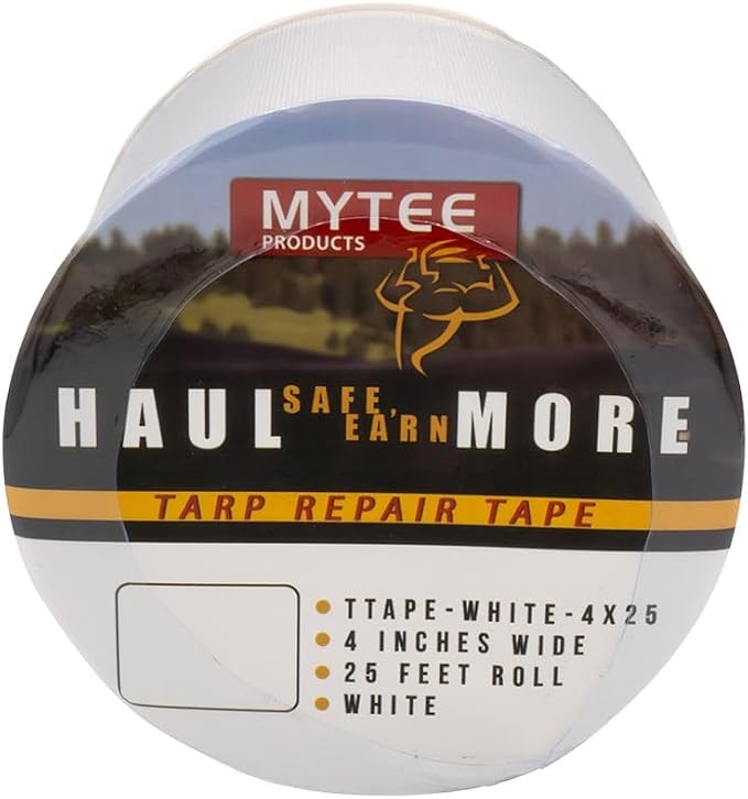 Mytee Products 8.8 oz Waterproof White Vinyl Tarp Repair Tape 4 Inch x 25 FT - Image 7
