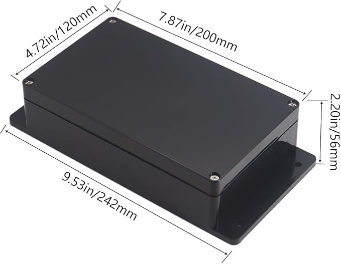 Project Box ABS Black Electrical Boxes IP65 Outdoor Waterproof Box Electronic - Image 3