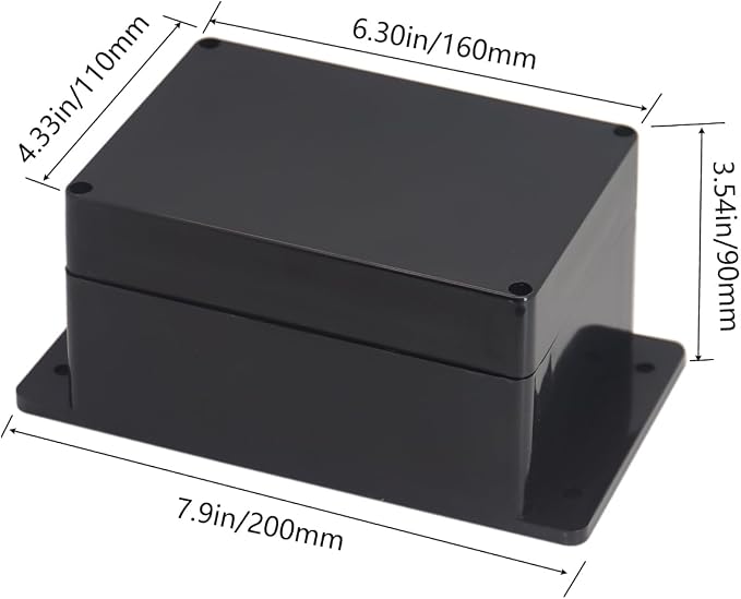 Project Box ABS Black Electrical Boxes IP65 Outdoor Waterproof Box Electronic - Image 3