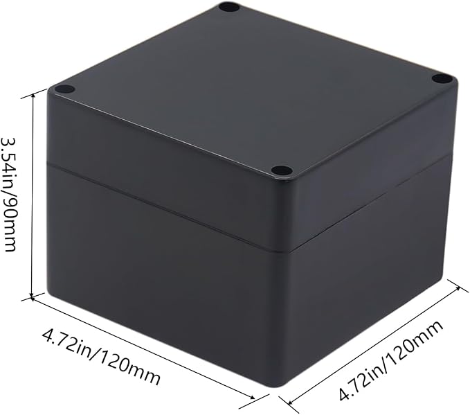 Project Box IP65 Waterproof Junction Box ABS Plastic Black Electrical Boxes DIY - Image 2